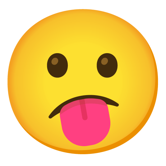 stuck out tongue confused