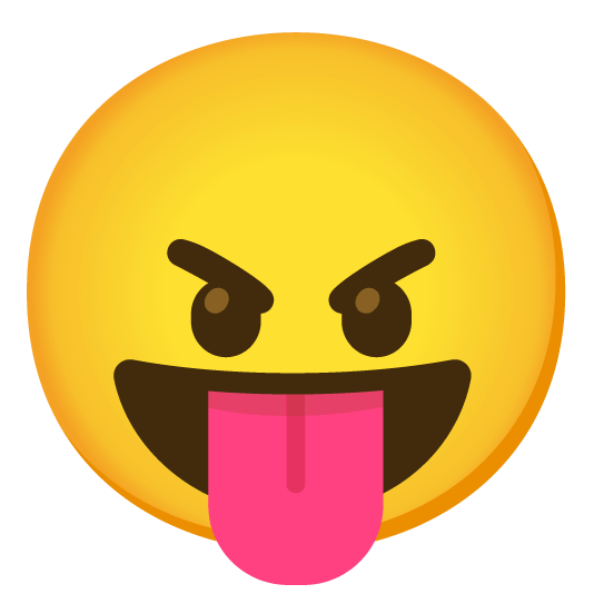 stuck out tongue angry