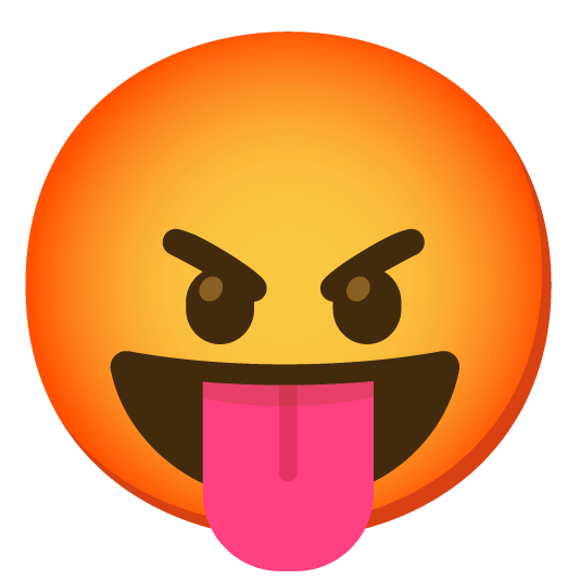 stuck out tongue rage