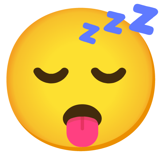 stuck out tongue sleeping