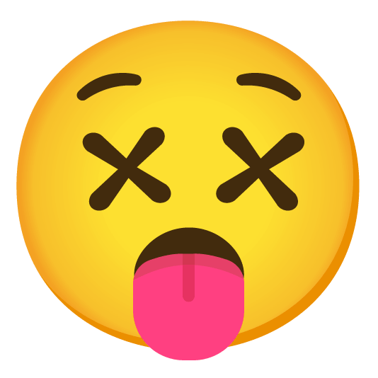 stuck out tongue dizzy face