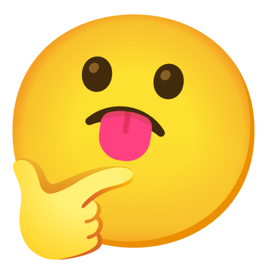 stuck out tongue thinking face