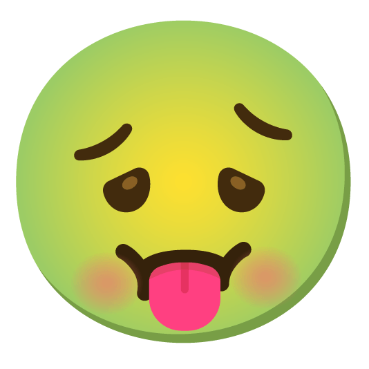 stuck out tongue nauseated face
