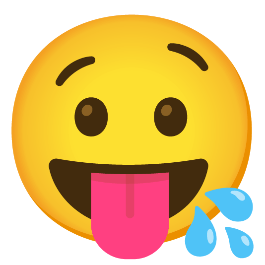 stuck out tongue drooling face