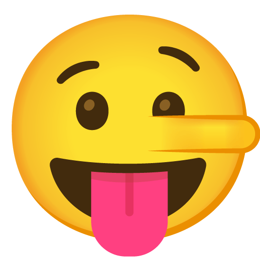 stuck out tongue lying face