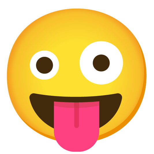 stuck out tongue zany face