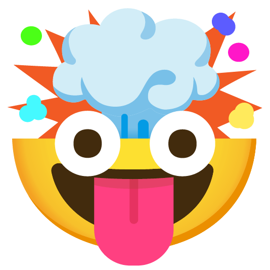 stuck out tongue exploding head