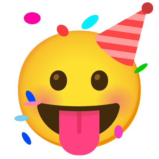 stuck out tongue partying face