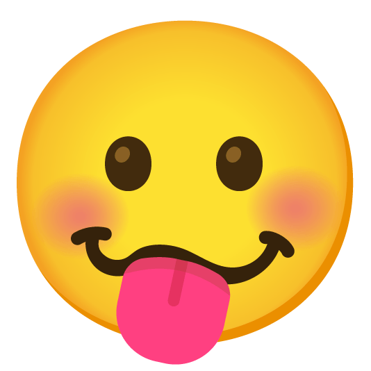 stuck out tongue woozy face