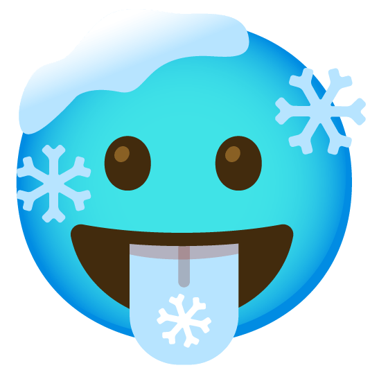 stuck out tongue cold face