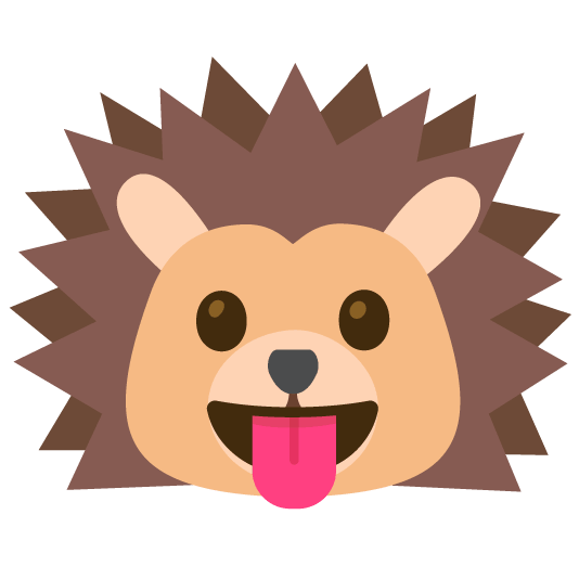 stuck out tongue hedgehog