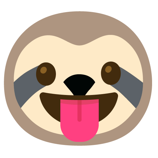 stuck out tongue sloth