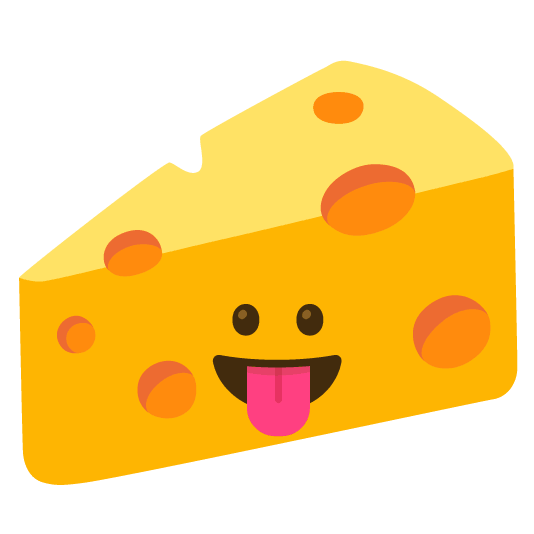 stuck out tongue cheese wedge