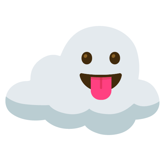 stuck out tongue cloud