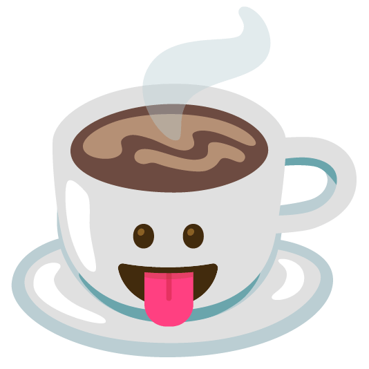 stuck out tongue coffee