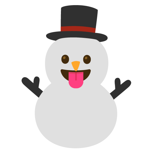 stuck out tongue snowman without snow