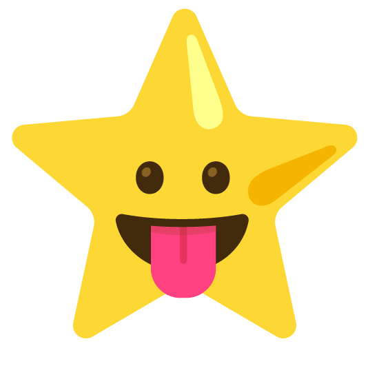 stuck out tongue star