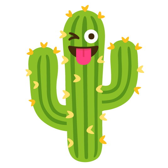 stuck out tongue winking eye cactus