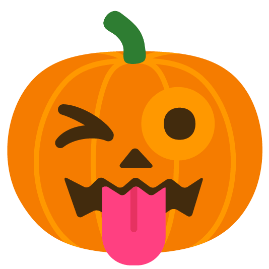 stuck out tongue winking eye jack o lantern