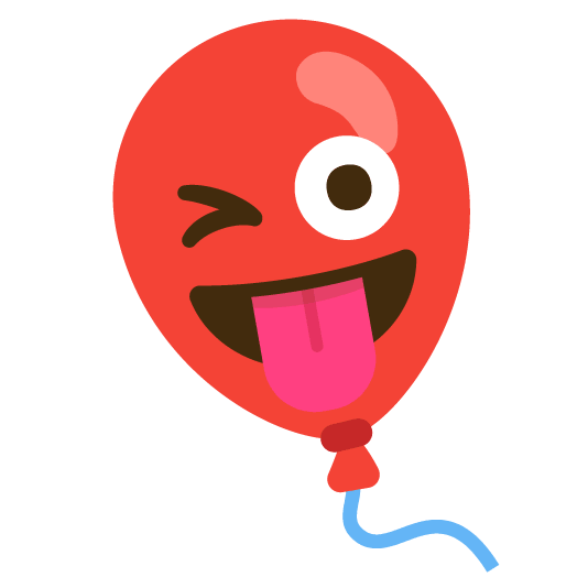 stuck out tongue winking eye balloon