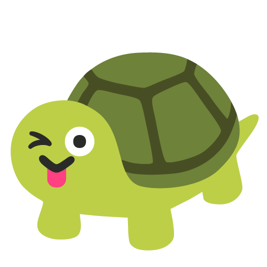 stuck out tongue winking eye turtle