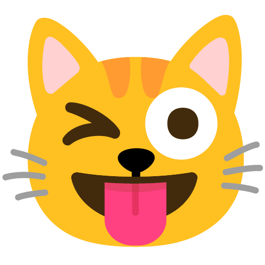 stuck out tongue winking eye cat