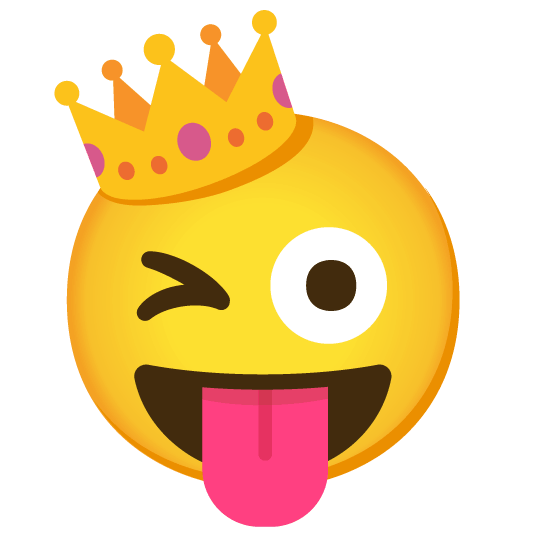 stuck out tongue winking eye crown