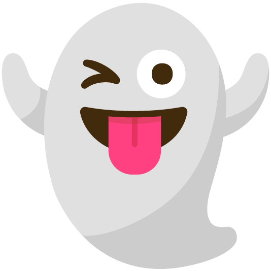 stuck out tongue winking eye ghost