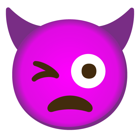 stuck out tongue winking eye imp