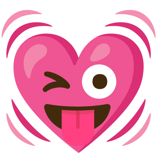 stuck out tongue winking eye heartbeat
