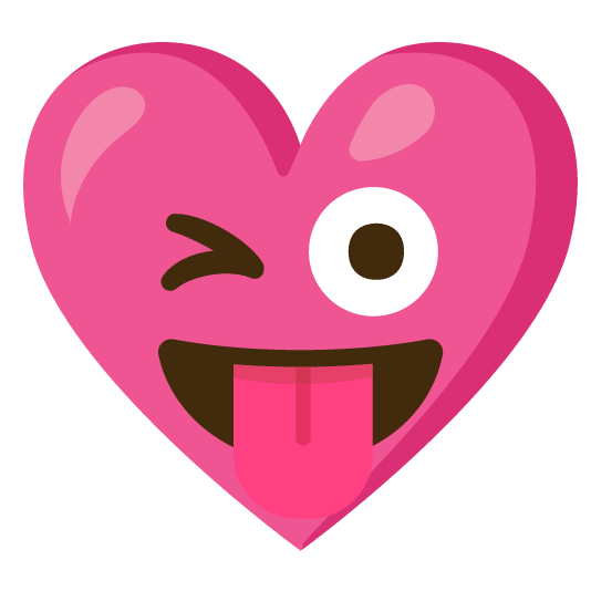 stuck out tongue winking eye gift heart