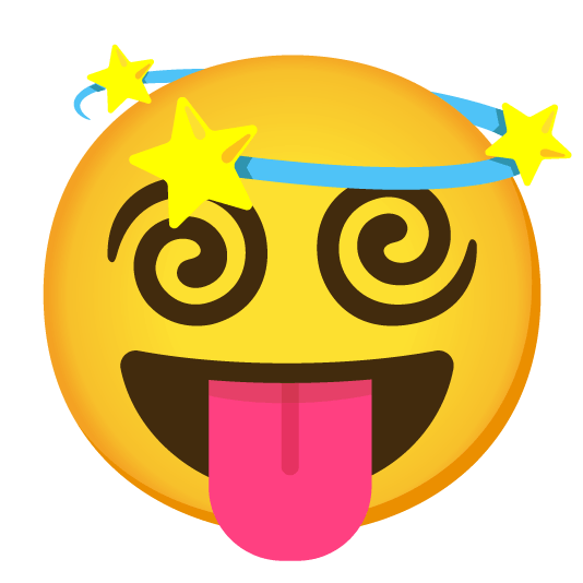 stuck out tongue winking eye dizzy