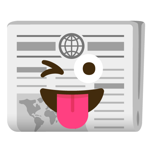stuck out tongue winking eye newspaper