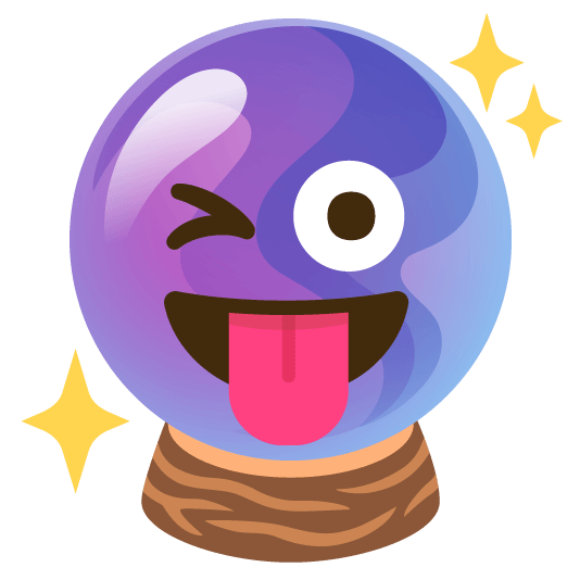 stuck out tongue winking eye crystal ball