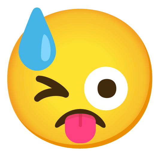 stuck out tongue winking eye sweat