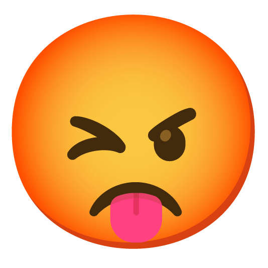stuck out tongue winking eye rage