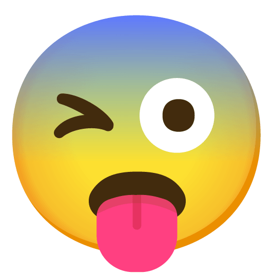 stuck out tongue winking eye fearful