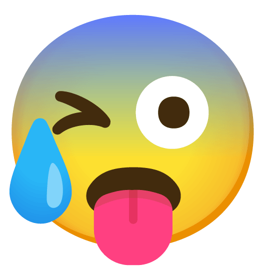 stuck out tongue winking eye cold sweat