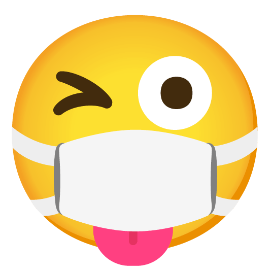 stuck out tongue winking eye mask