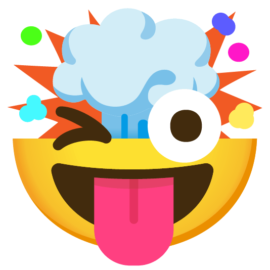 stuck out tongue winking eye exploding head
