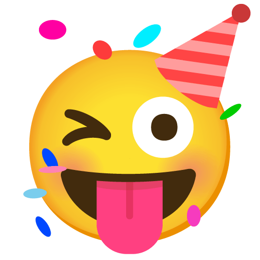 stuck out tongue winking eye partying face