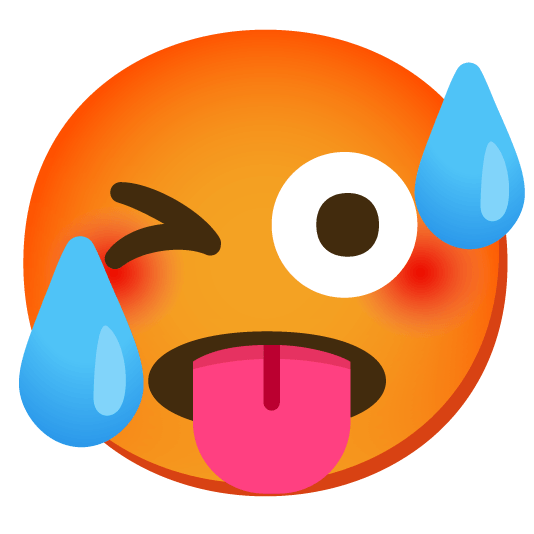 stuck out tongue winking eye hot face