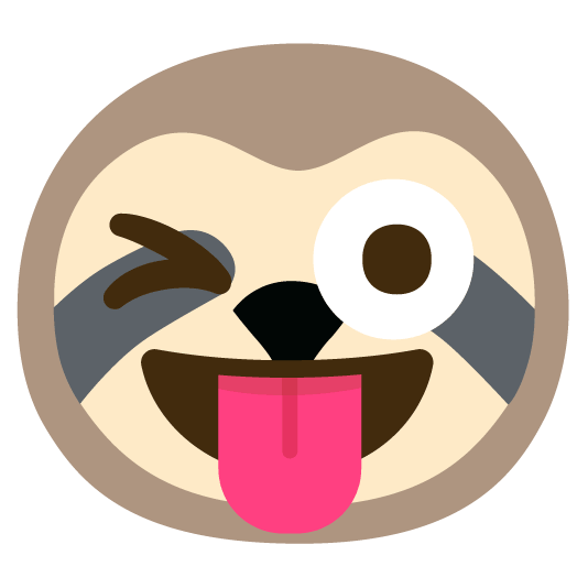 stuck out tongue winking eye sloth