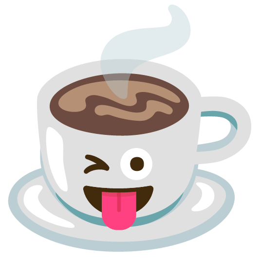 stuck out tongue winking eye coffee