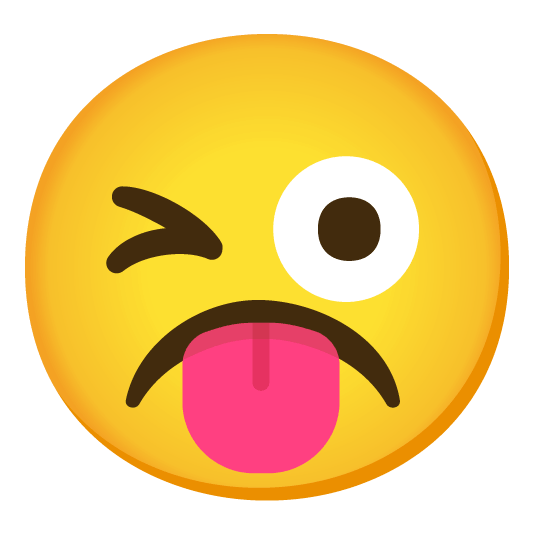 stuck out tongue winking eye white frowning face