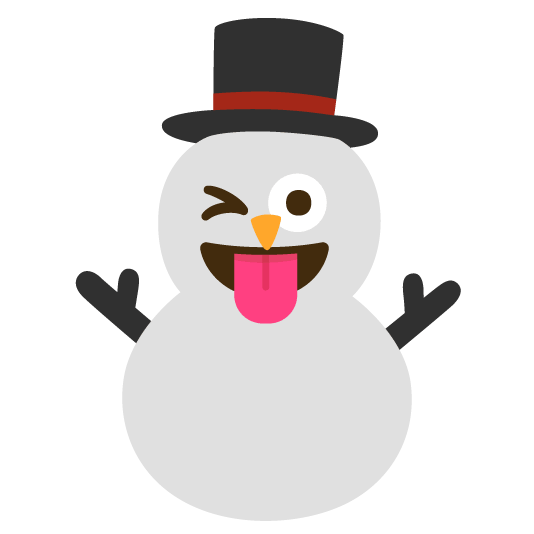 stuck out tongue winking eye snowman without snow