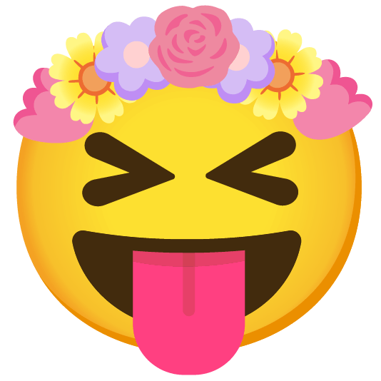 stuck out tongue closed eyes tulip