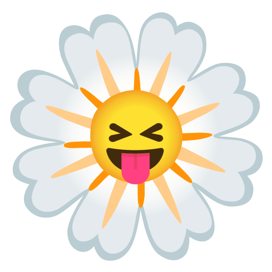 stuck out tongue closed eyes blossom