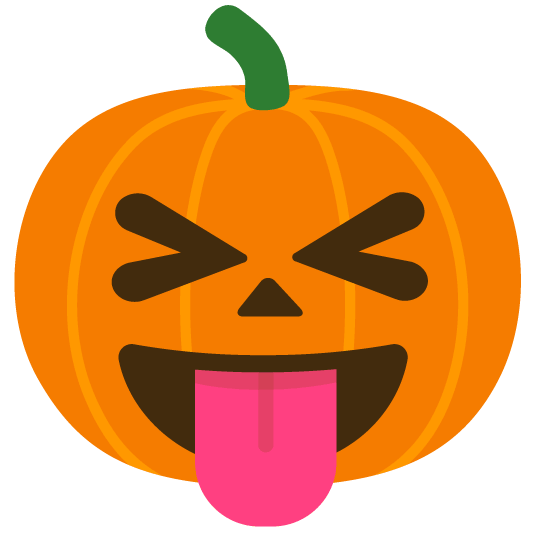 stuck out tongue closed eyes jack o lantern