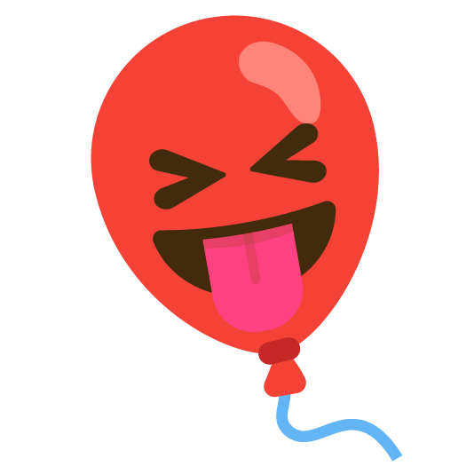 stuck out tongue closed eyes balloon
